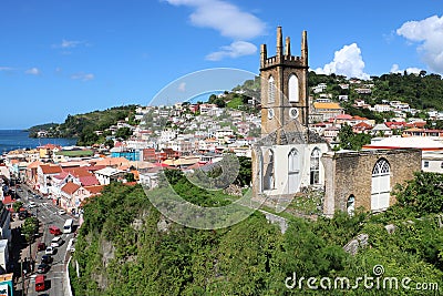 St Andrewâ€™s Presbyterian Church, St. George`s, Grenada Editorial Stock Photo